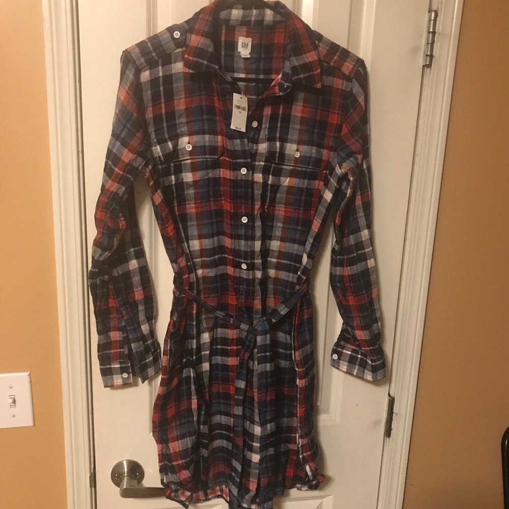 Gap plaid shirt dress